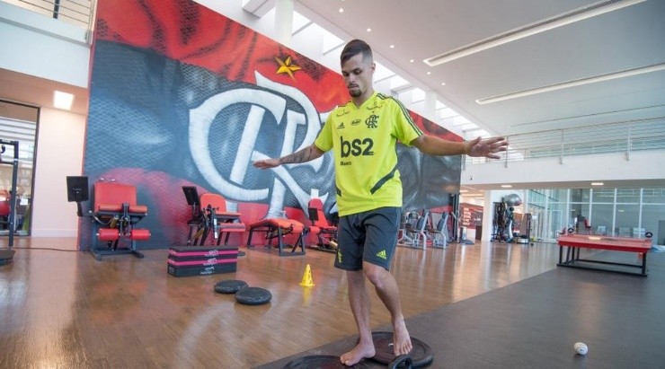 Michel fazendo treimentos físicos durante a pré temporada