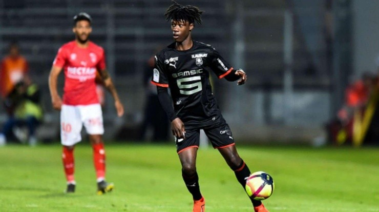 Camavinga em ação pelo Rennes.