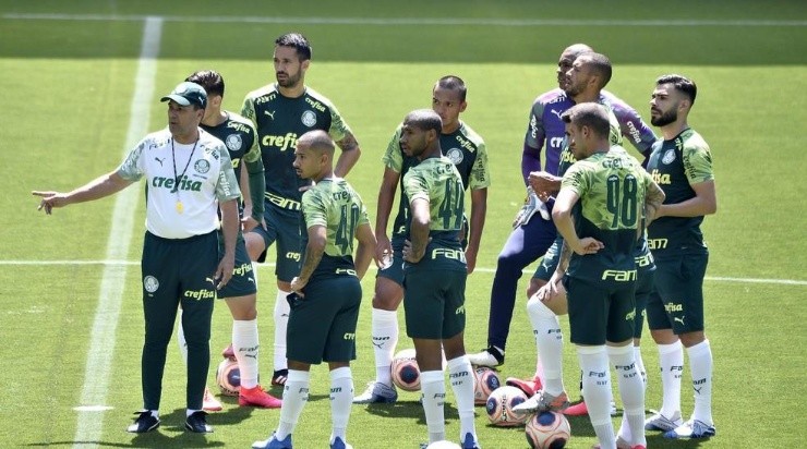 Luxemburgo tem falado com os jogadores via videocoferencia. Foto: César Greco/ Palmeiras