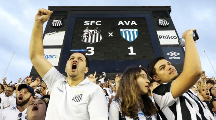 Santos estuda colocar torcedores de casa no telão para apoiar o time nos jogos da Vila, Foto: Ivan Storti/Santos FC