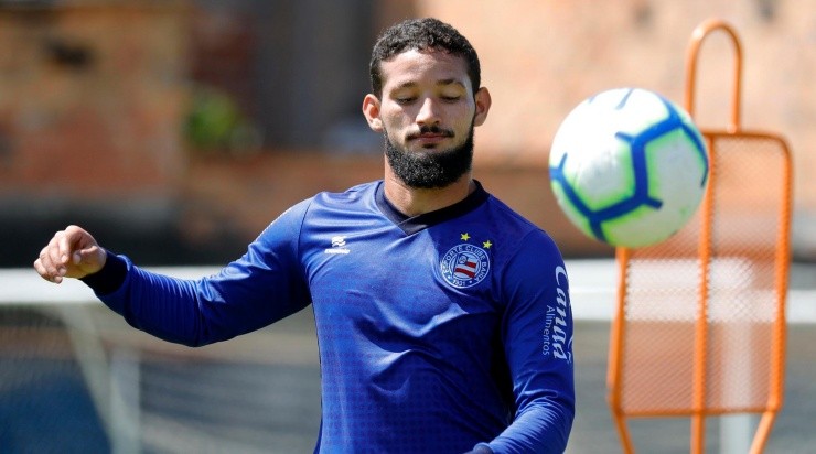 Arthur Caíque está emprestado ao Bahia até o o final de junho. Foto: Felipe Oliveira/ Bahia