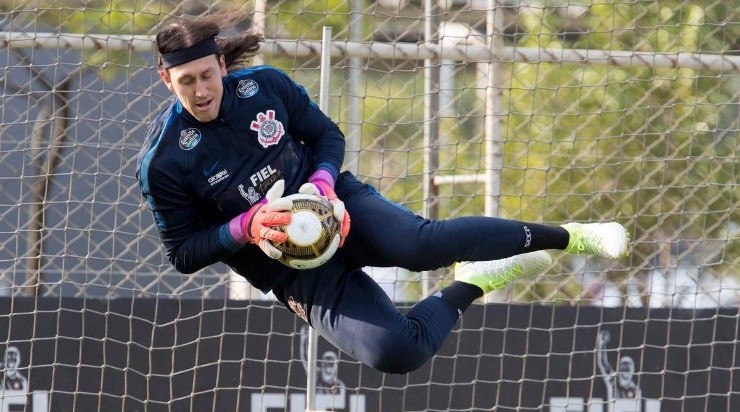 Cássio testou positivo, juntamente com sua mulher, filha, babá e funcionário – Foto: Daniel Augusto Jr/Corinthians.