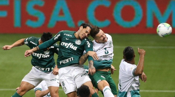 Em noite de obscuro futebol, só o gol do atento e sério zagueiro Gustavo Gomez para garantir apenas um ponto em casa (Foto: Agência Palmeiras)