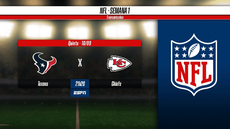 Chiefs vs Texans abrem a temporada