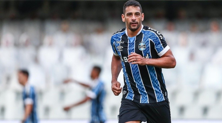 Diego Souza voltou a marcar pelo Grêmio na derrota para o Santos (Foto: Lucas Uebel/Grêmio/Divulgação)