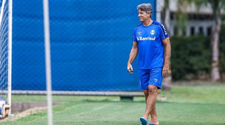 Renato Portaluppi: técnico poupará titulares contra o Athletico (Foto: Lucas Uebel/Grêmio/Divulgação)