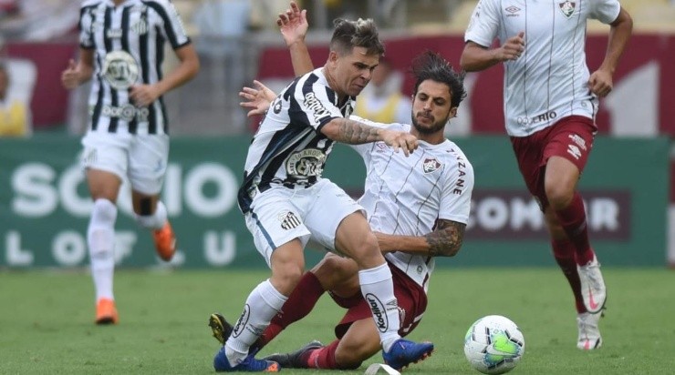 Soteldo também reclamou de Daronco (Foto: Ivan Storti/Santos FC)