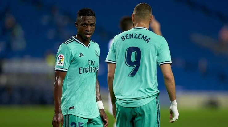 Vini Jr. e Benzema: dupla já conversou nos bastidores (Foto: Getty Images) Vini Jr. e Benzema: dupla já conversou nos bastidores (Foto: Getty Images)