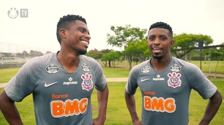 Jemerson e Cafú já estão no BID - Foto: Reprodução/Corinthians TV. Jemerson e Cafú já estão no BID - Foto: Reprodução/Corinthians TV.