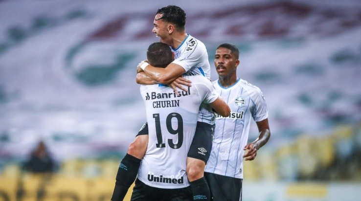 Pepê: projeta parceria com Churín (Foto: Lucas Uebel/Grêmio/Divulgação)