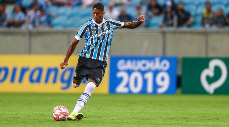 Jean Pyerre é um dos jovens criados na base do Tricolor -  Foto: Lucas Uebel/Grêmio.