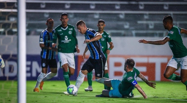 Imortal não conseguiu sair do 0 contra o Goiás - Foto: Lucas Uebel/Grêmio. Imortal não conseguiu sair do 0 contra o Goiás - Foto: Lucas Uebel/Grêmio.