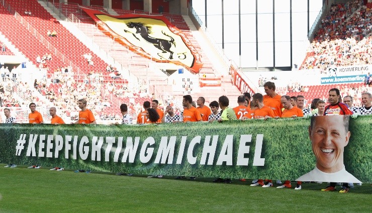 Jogo de futebol em homenagem a Schumacher, na Alemanha. (Foto: Getty Images)