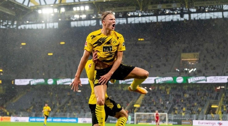 Halland é um dos destaques do Borussia Dortmund na temporada. Foto: Getty Images