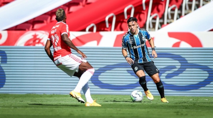 Pepê: não jogou bem no Gre-Nal (Foto: Lucas Uebel/Grêmio/Divulgação) Pepê: não jogou bem no Gre-Nal (Foto: Lucas Uebel/Grêmio/Divulgação)