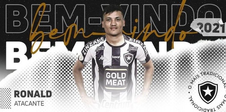 O Botafogo anunicou há pouco o atacante Ronald. Foto: Divulgação Botafogo
