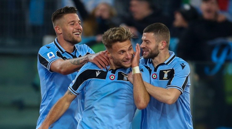 Time da Lazio comemora gol (Foto: Getty Images)