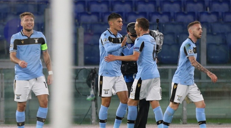 Time da Lazio comemora gol (Foto: Getty Images)