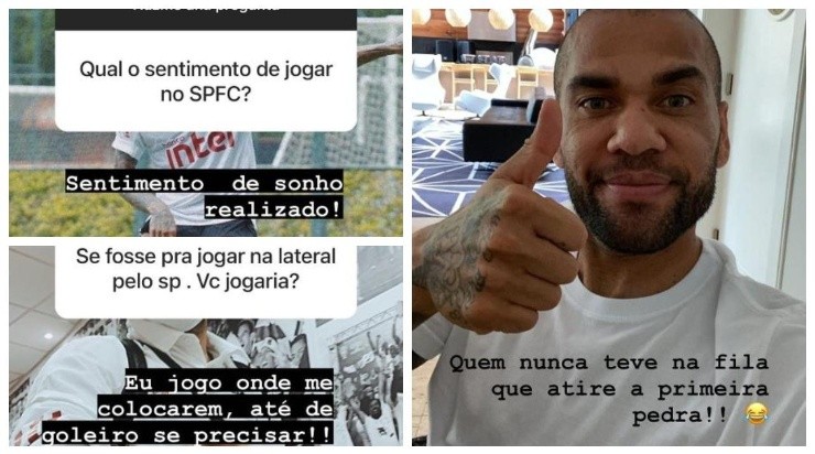Daniel Alves: “Quem nunca esteve na fila que atire a primeira pedra” (Foto: Reprodução/Instagram)