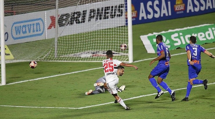 Rodrigo Nestor: marcou contra o São Caetano (Foto: Paulo Pinto / saopaulofc.net / Divulgação)