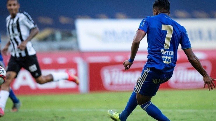 Airton: autor do gol no clássico disputado no Mineirão (Foto: Bruno Haddad/Cruzeiro)