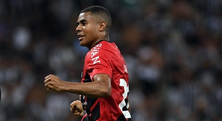 Erick marcou o gol da vitória contra o Aucas. Foto:Miguel Locatelli/Athletico