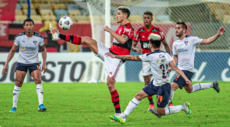 LDU deu trabalho ao Flamengo na 1ª fase da Libertadores - Foto: Marcelo Cortes/Flickr Oficial do Flamengo/Divulgação. LDU deu trabalho ao Flamengo na 1ª fase da Libertadores - Foto: Marcelo Cortes/Flickr Oficial do Flamengo/Divulgação.