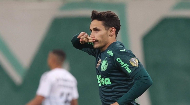 Veiga: decisivo contra o Grêmio (Foto: Cesar Greco/Palmeiras/Divulgação)