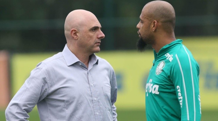 O presidente já confirmou que não deseja renovar com o volante (Foto: Divulgação/Flickr do Palmeiras)
