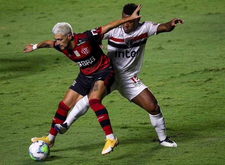 Flamengo x São Paulo pelo Brasileirão de 2020. (Foto: Getty Images)