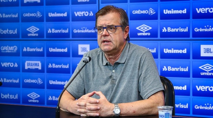 Herrmann: confirmou busca por jogador do Talleres (Foto: Lucas Uebel/Grêmio/Divulgação)