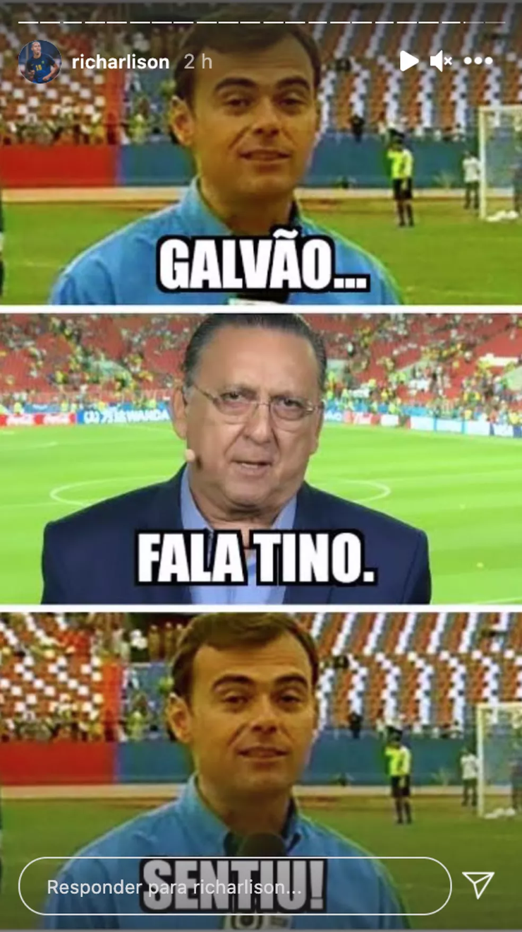 Brasileiro responde volante chileno com ironia. (Imagem: Instagram)