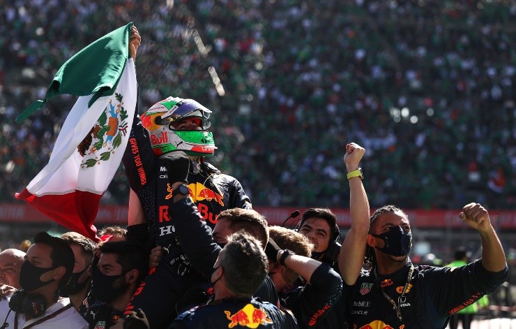 'Checo' Perez terminou em terceiro, em casa, no México. (Foto: Getty Images)