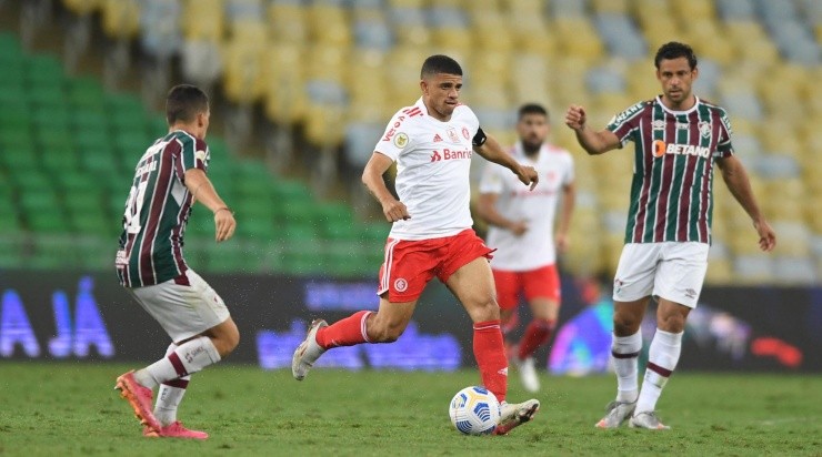 Foto: Ricardo Duarte/Inter/Divulgação - No Maracanã, o Inter, de Taison, perdeu para o Fluminense