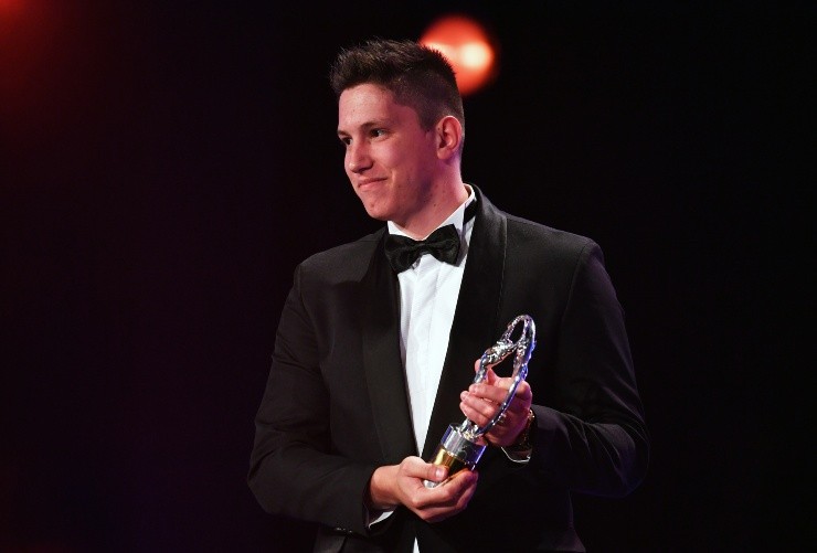 Alexander Koerner/Getty Images for Laureus - Jackson Follmann sendo homenageado.