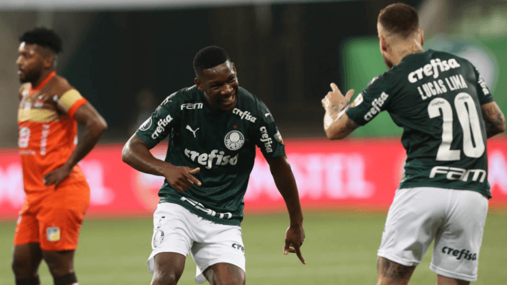 Patrick de Paula anotou um dos cinco gols contra o Delfín (Foto: Site oficial do Palmeiras)