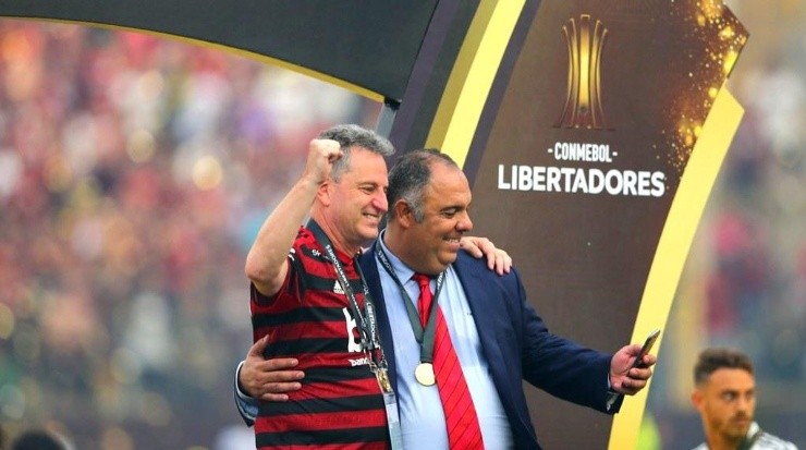 Marcos Braz e Landim definiram o preço para vender Gabigol. Foto: Alexandre Vidal