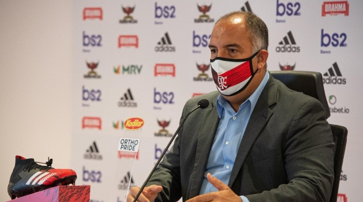 Marcos Braz está próximo de fechar a contratação de Michael. Foto: Alexandre Vidal/ Flamengo