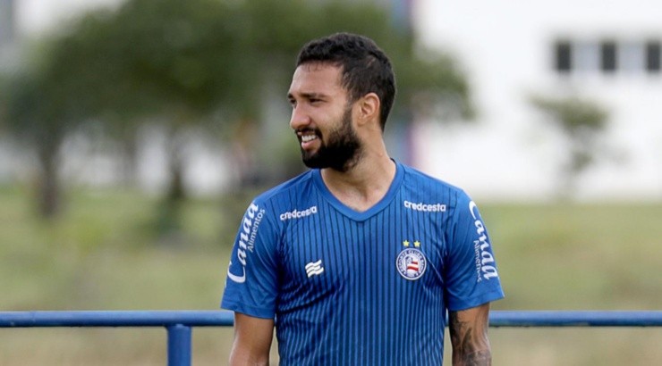 Foto: Felipe Oliveira / EC Bahia / Divulgação - O atacante vem participando dos treinamentos do grupo