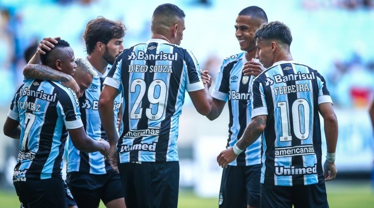 Foto: Lucas Uebel/Grêmio/Divulgação - Com quatro reforços em campo, Tricolor bateu o São José por 2x1