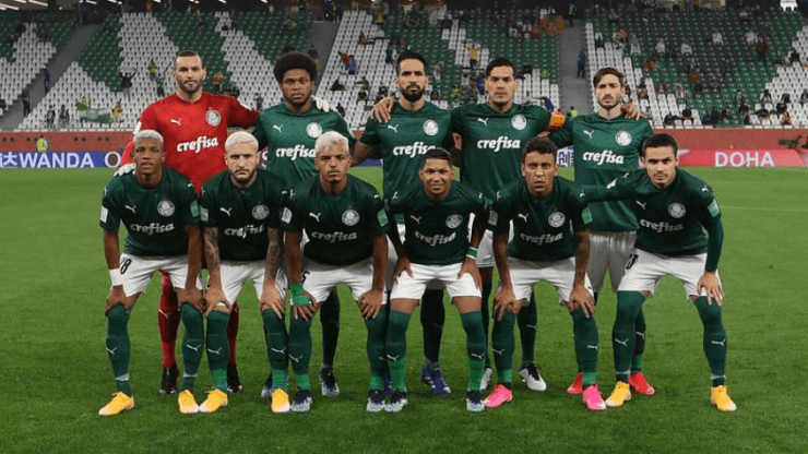 Palmeiras com elenco que disputou Mundial de Clubes em 2020 (Foto: Cesar Greco/Palmeiras) Palmeiras com elenco que disputou Mundial de Clubes em 2020 (Foto: Cesar Greco/Palmeiras)