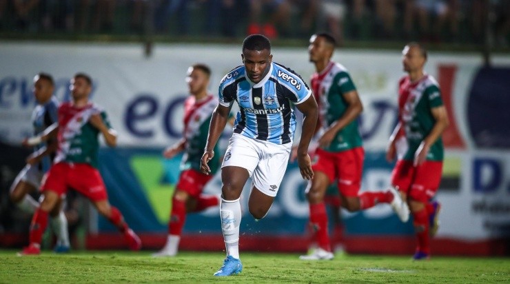 Foto: Lucas Uebel/Grêmio/Divulgação - Elias Manoel: centroavante marcou o gol de honra do Tricolor contra o Frederiquense