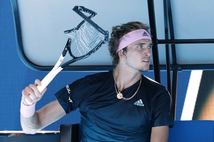 Foto Divulgação ATP - Zverev após 'surto'