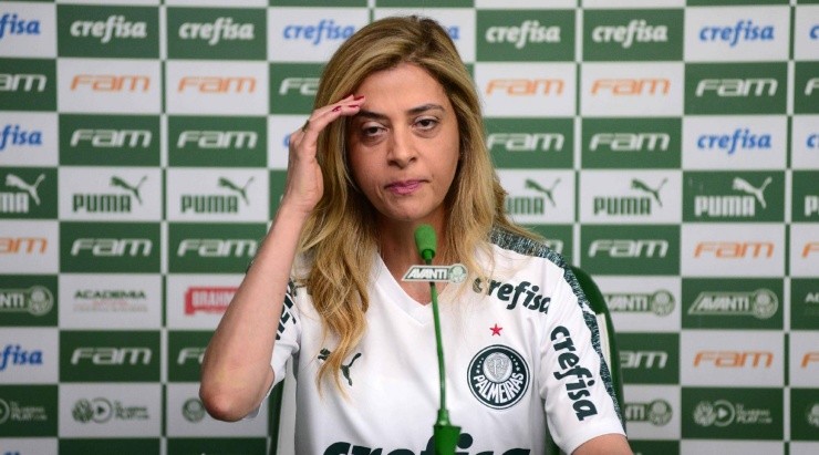 Leila Pereira não pensa em contratar Cavani. Foto: César Greco/ Palmeiras