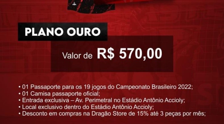 Reprodução: Site Dragão Goiano - Plano Ouro do Passaporte