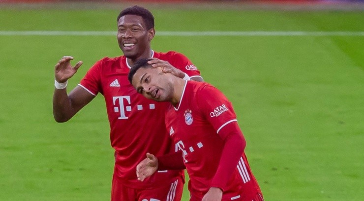 Foto: Harry Langer/DeFodi Images via Getty Images/Alemanha - Abala e Gnabry atuaram juntos no Bayern de Munique