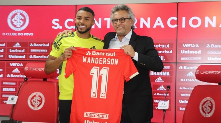 Foto: Ricardo Duarte/Inter/Divulgação - Wanderson: recém-chegado, atacante pode ser baixa na estreia da Sul-Americana