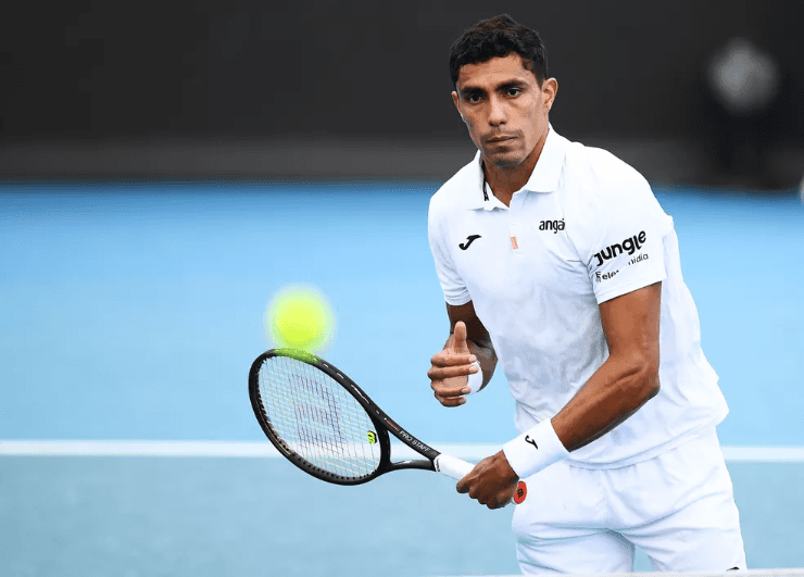Thiago Monteiro em ação em Adelaide — Foto: Getty Images