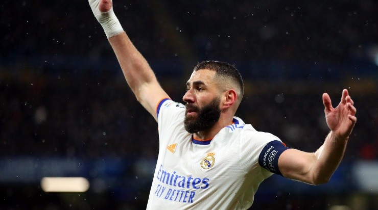 Foto: Marc Atkins/Getty Images/Reino Unido - O camisa 9 marcou três vezes na vitória madrilenha sobre o Chelsea