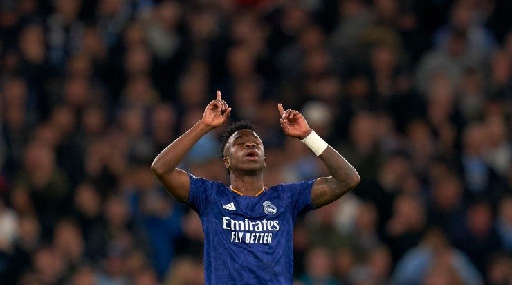 Vini Jr quer a presença da torcida do Real Madrid no duelo da volta contra o City. Foto:Quality Sport Images/Getty Images